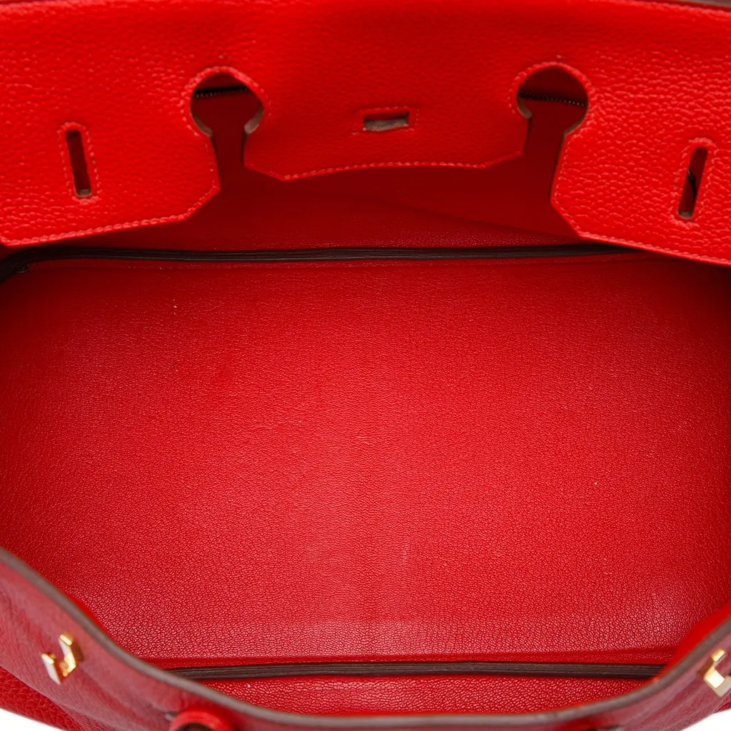 Hermès Togo Birkin Retourne 35 Red Leather Good - Model View