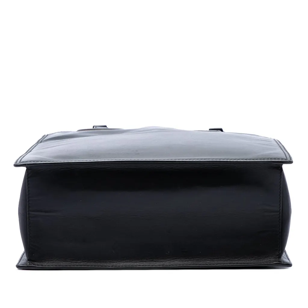 Bottega Veneta Intrecciato Trimmed Leather Oculus Tote Black Leather Very good - Inside View