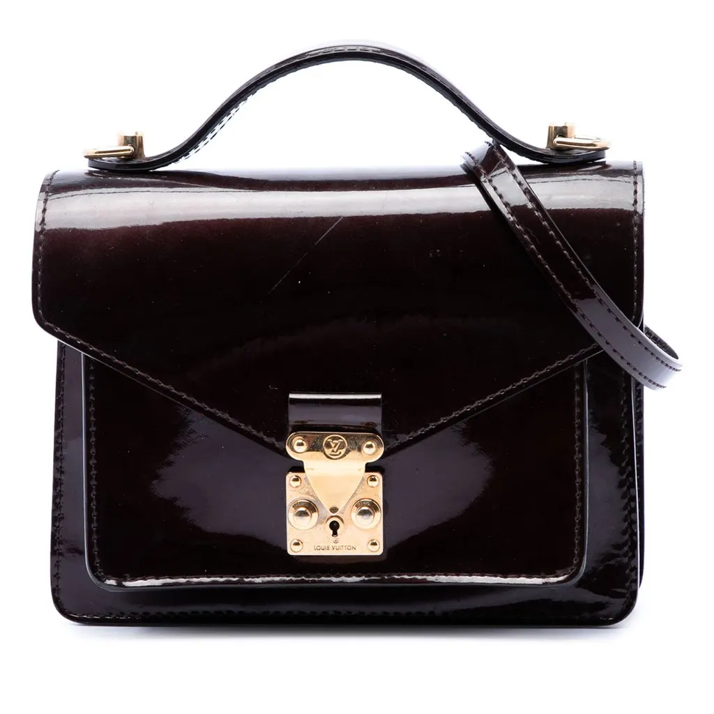 Louis Vuitton Vernis Monceau BB Purple Leather Very good - Front View