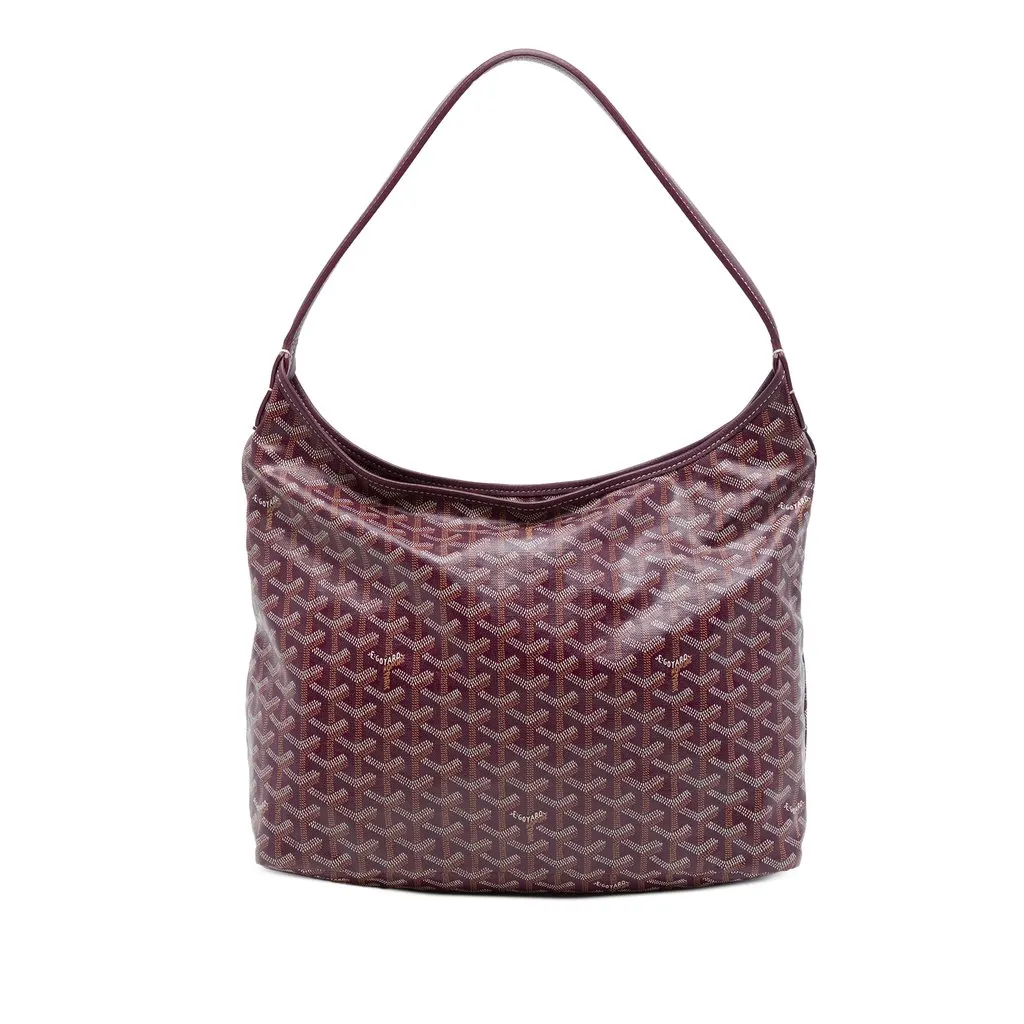 Goyard Goyardine Boheme Hobo Red Canvas Good - Front View