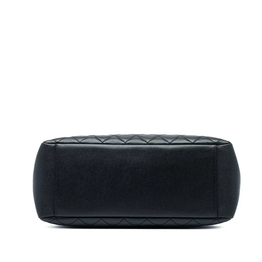 Chanel Caviar Grand Shopping Tote Black Leather Very good - Inside View