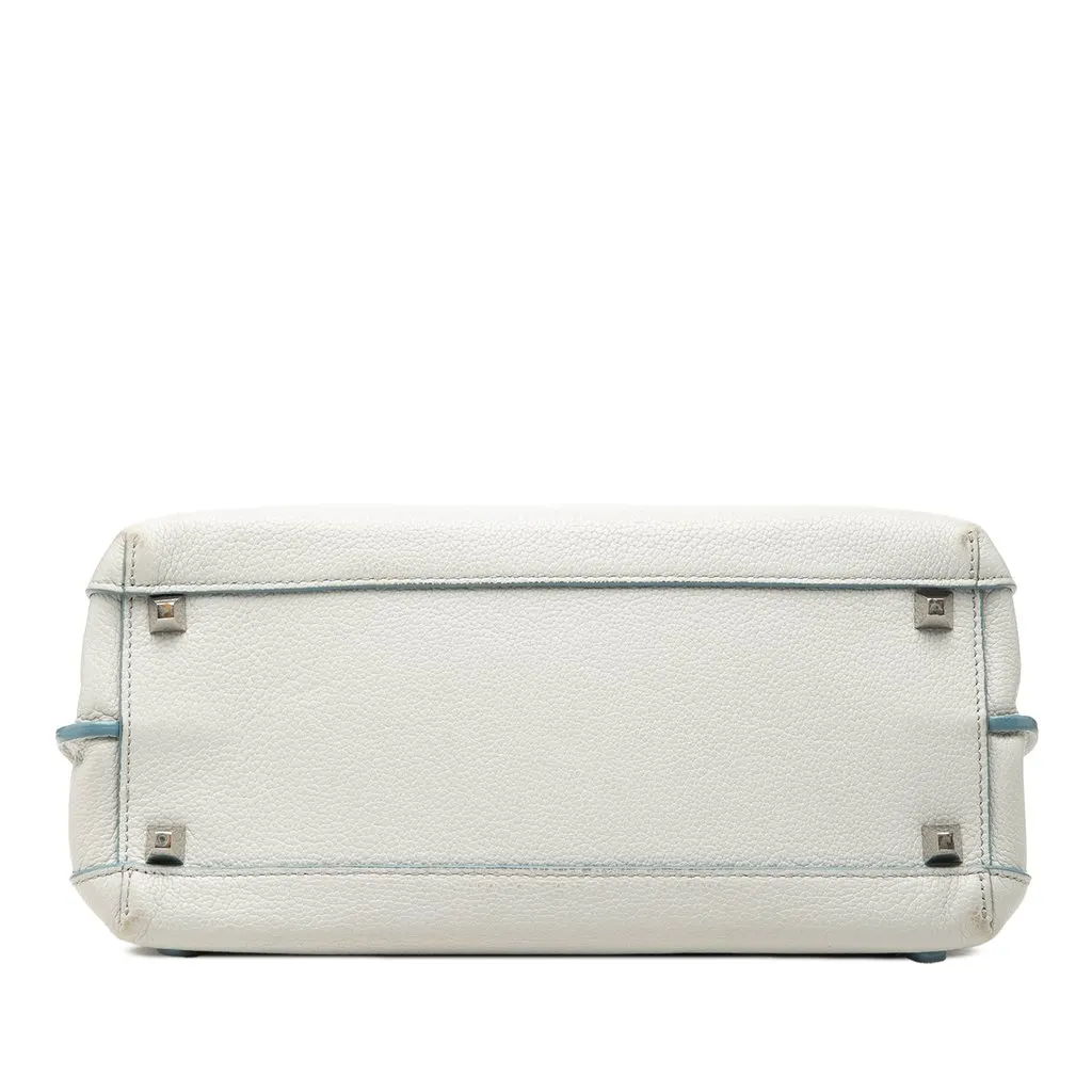 MCM Medium Grained Calfskin Milla Convertible Backpack White Leather Very good - Inside View