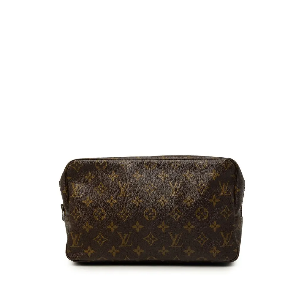 Louis Vuitton Monogram Trousse Toilette 28 Brown Canvas Good - Front View