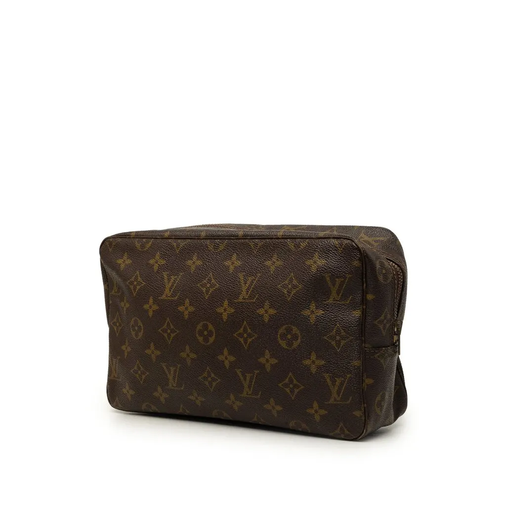 Louis Vuitton Monogram Trousse Toilette 28 Brown Canvas Good - Back View