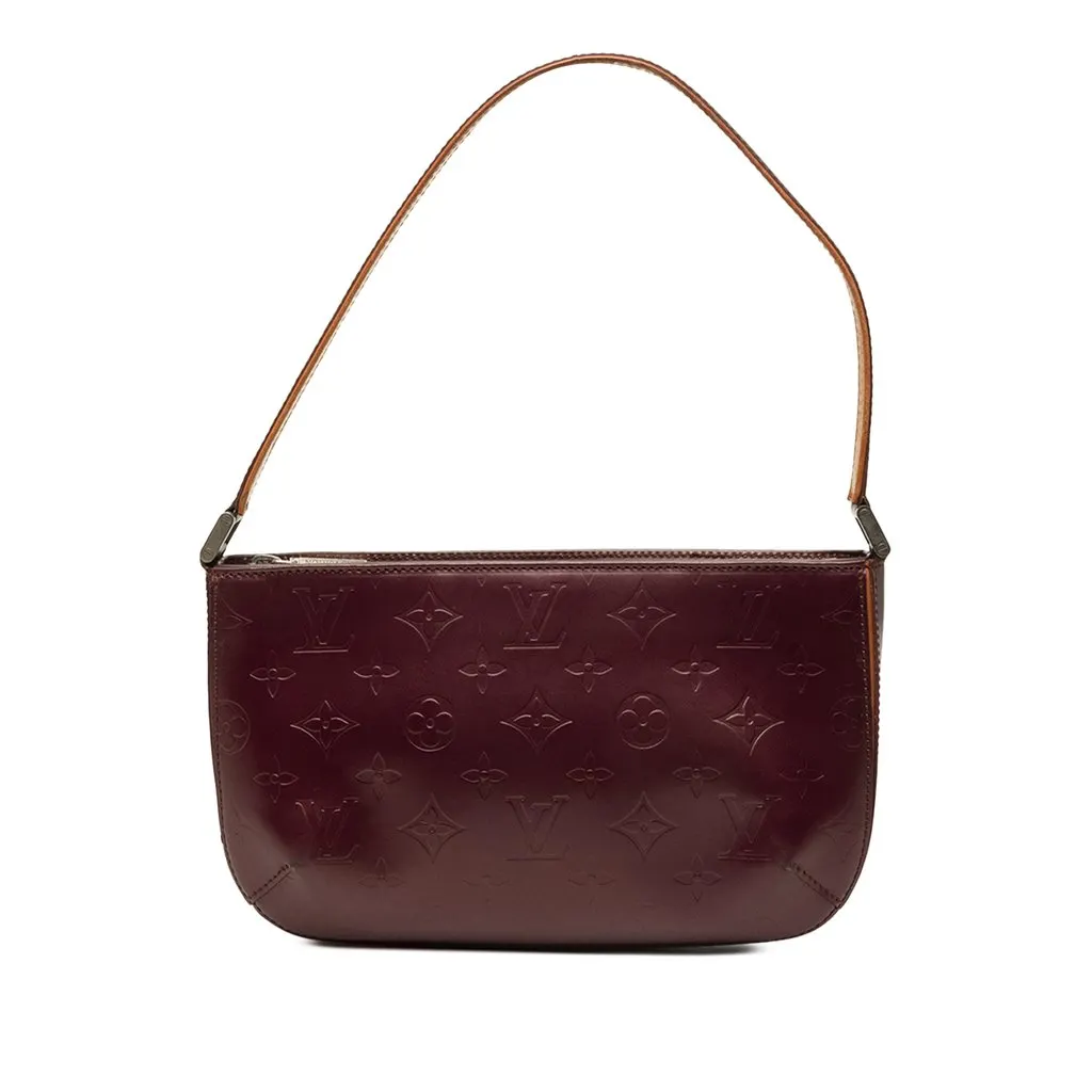 Louis Vuitton Monogram Mat Fowler Purple Leather Good - Front View