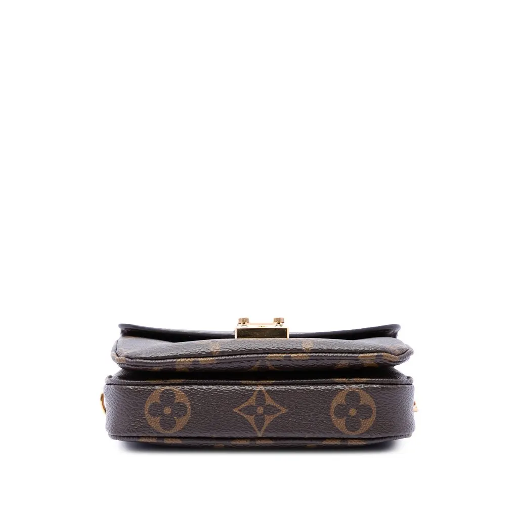 Louis Vuitton Monogram Micro Pochette Metis Brown Canvas Good - Inside View
