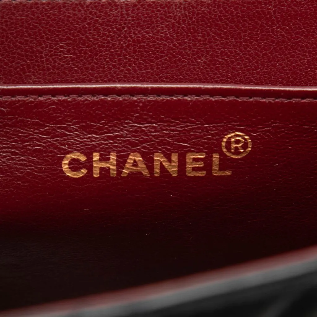 Chanel Maxi XL Classic Lambskin Single Flap Black Leather Good - Box View
