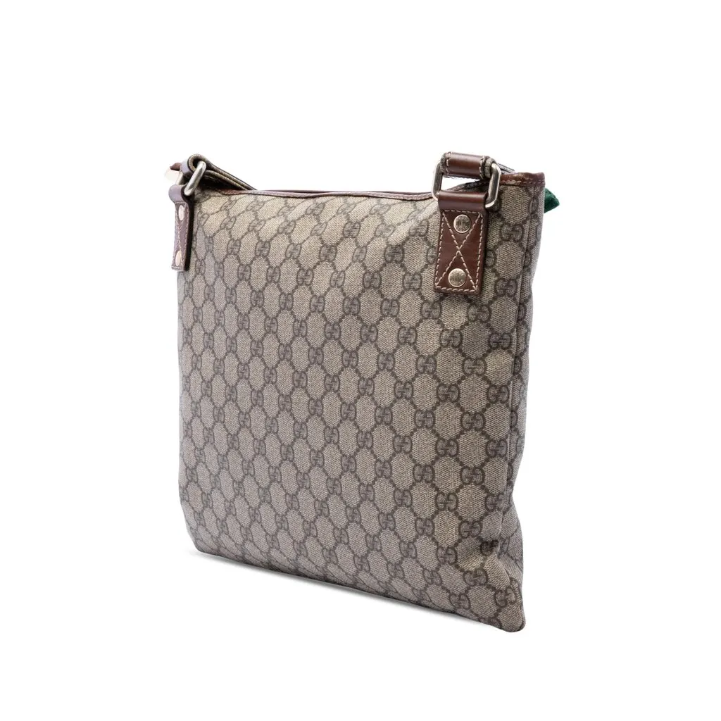 Gucci GG Supreme Web Crossbody Beige Canvas Very good - Back View