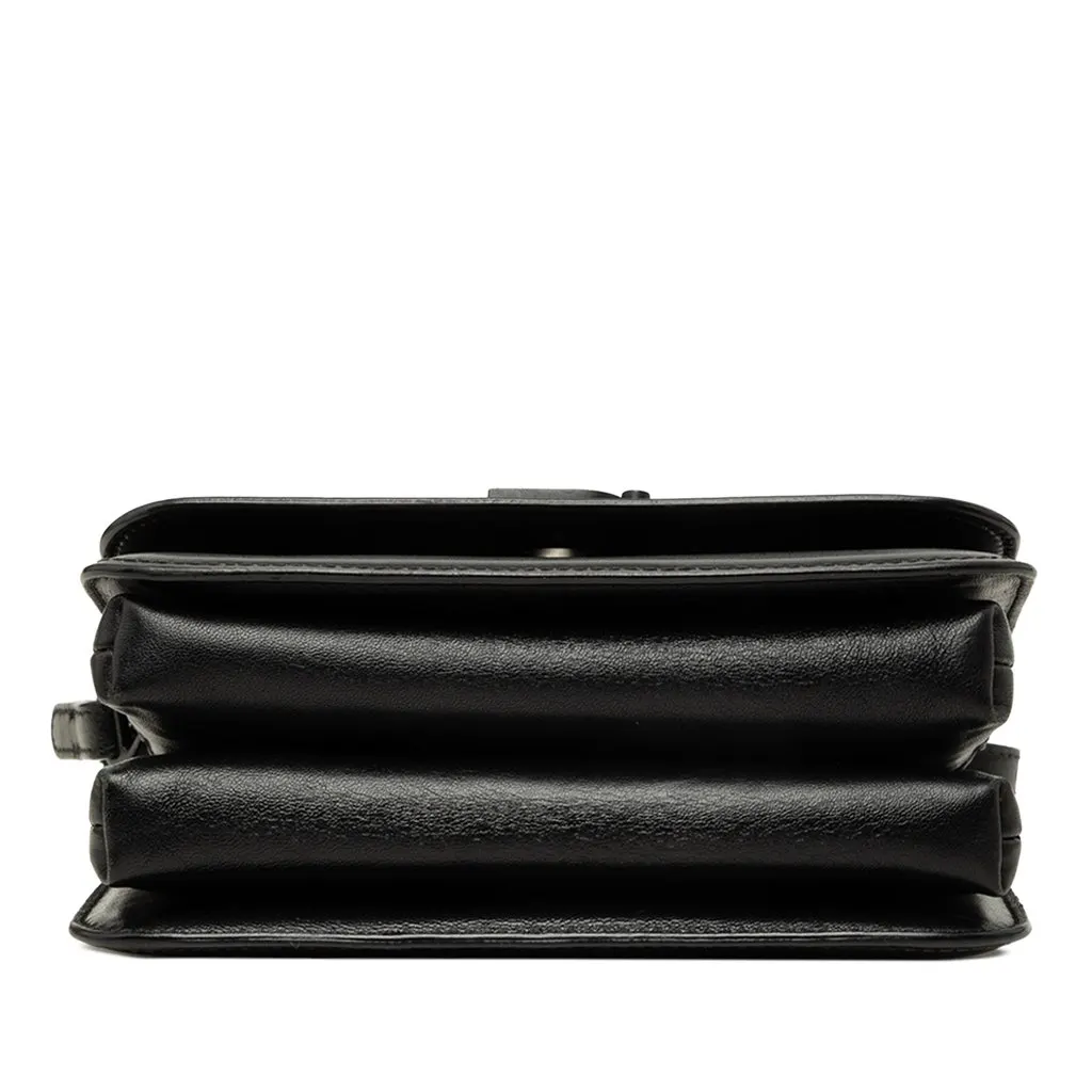Balenciaga Leather B Crossbody Black Leather Good - Inside View