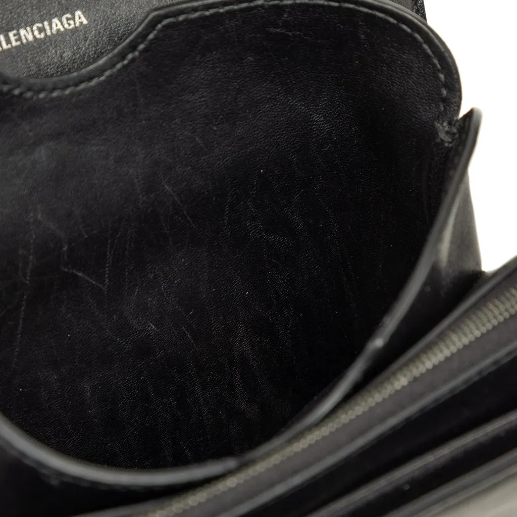 Balenciaga Leather B Crossbody Black Leather Good - Box View