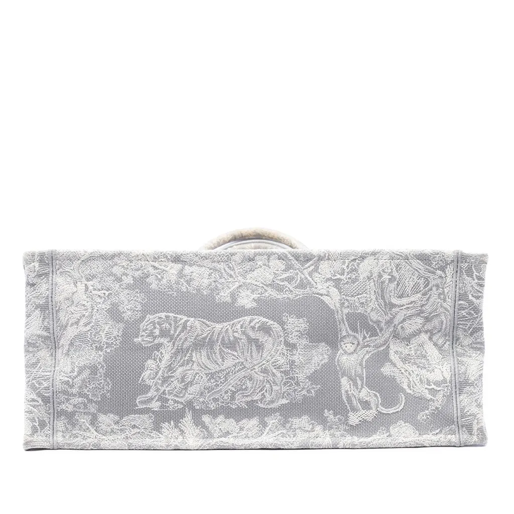 Dior Large Canvas Embroidered Dioriviera Toile De Jouy Book Tote Grey Canvas Very good - Inside View