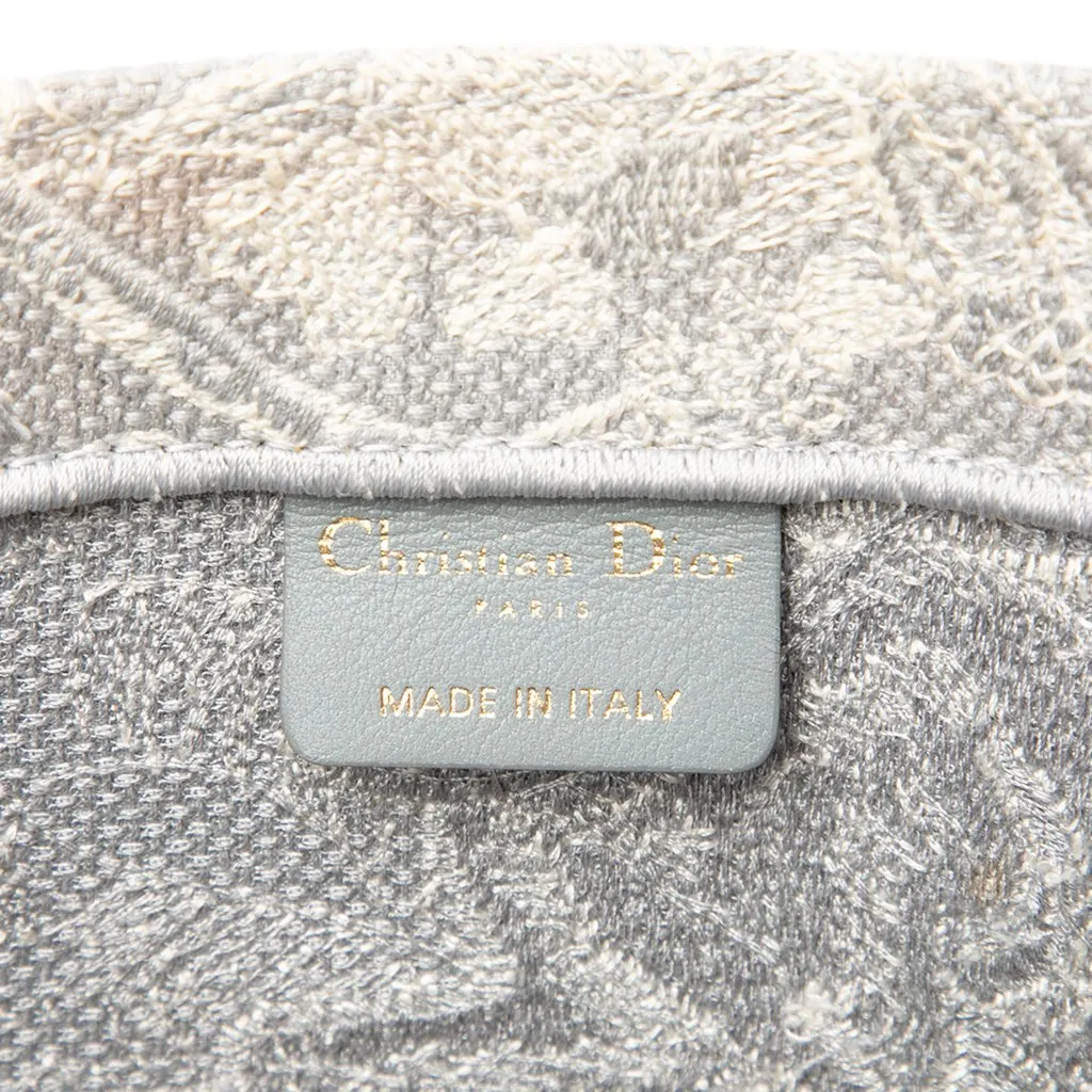 Dior Large Canvas Embroidered Dioriviera Toile De Jouy Book Tote Grey Canvas Very good - Box View