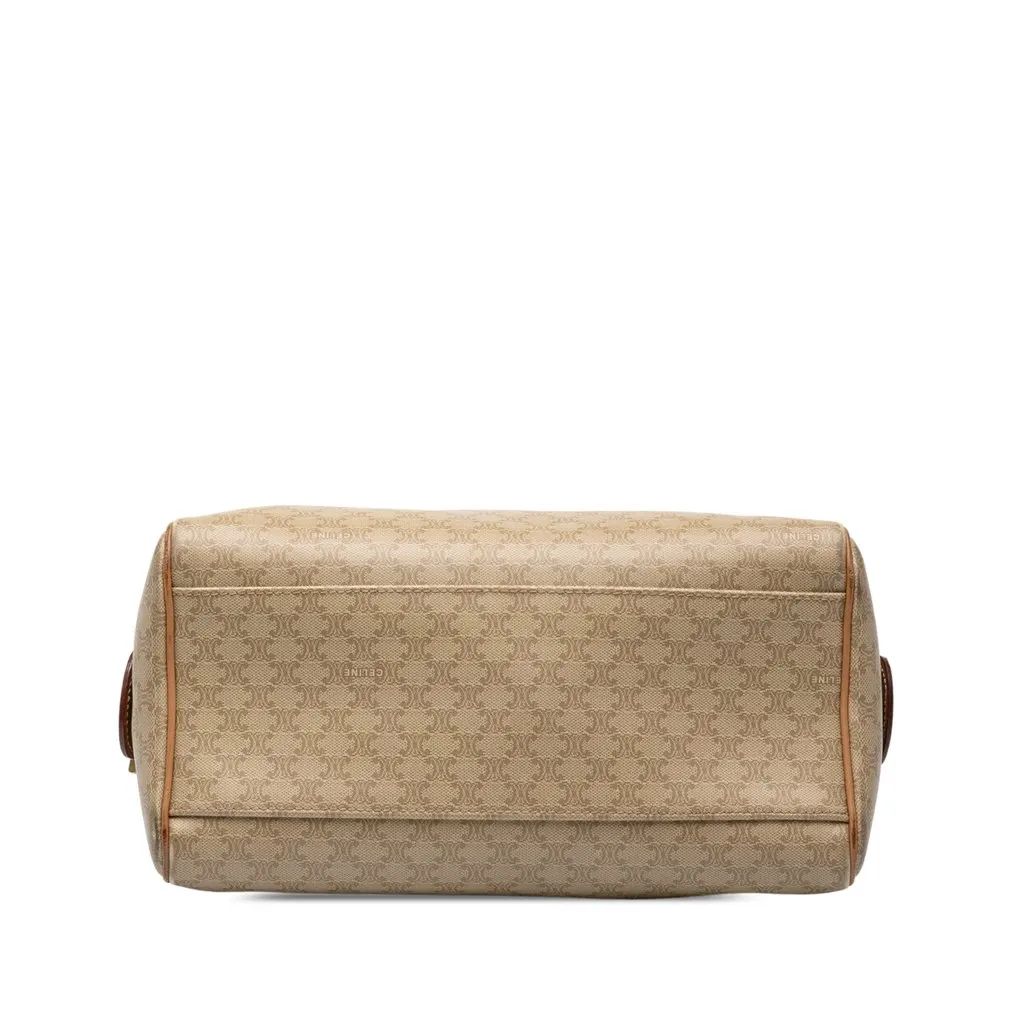 Celine Macadam Coated Canvas Boston Bag Beige Canvas Good - Inside View