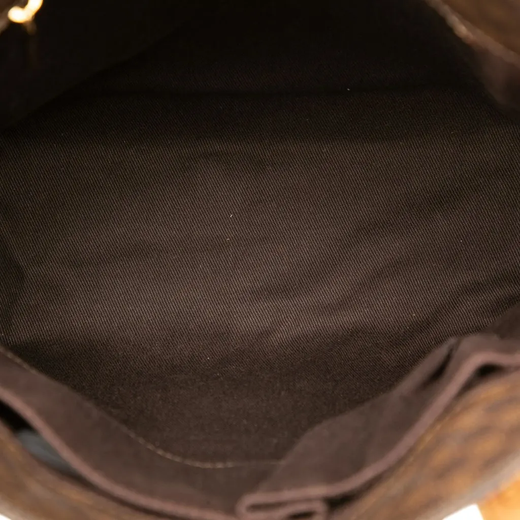 Celine Macadam Coated Canvas Tote Brown Very good - Model View