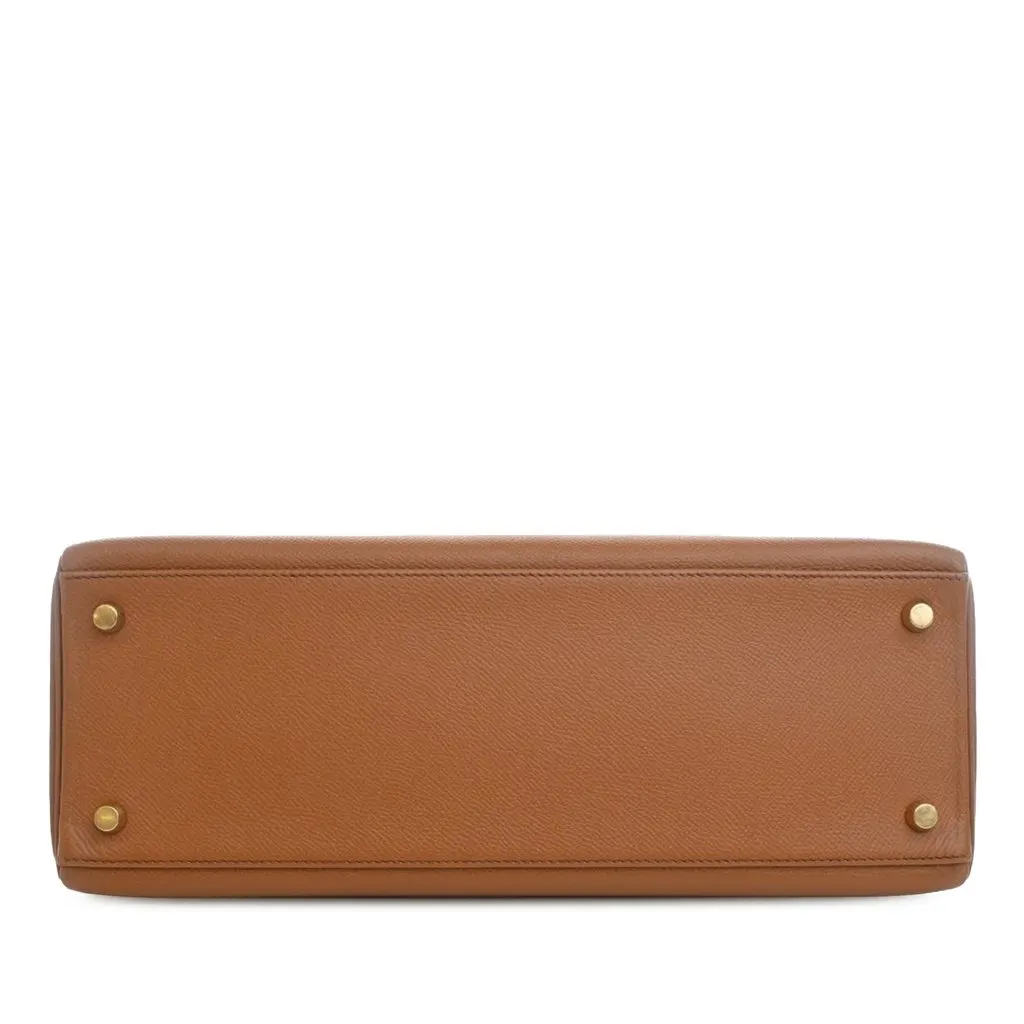 Hermès Epsom Kelly Retourne 32 Brown Leather Good - Inside View