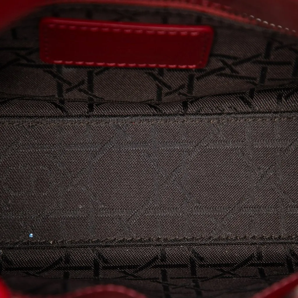 Dior Mini Patent Cannage Lady Dior Red Leather Very good - Model View