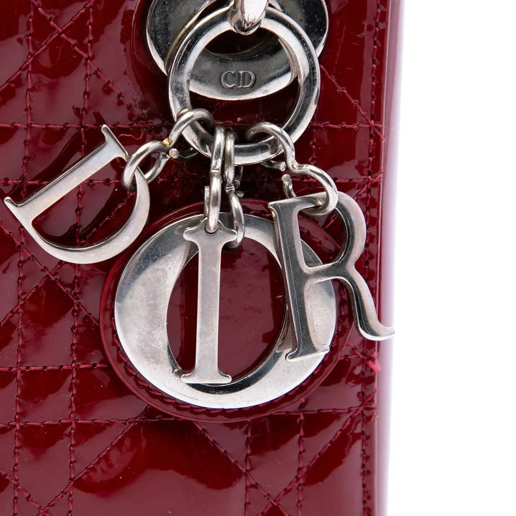 Dior Mini Patent Cannage Lady Dior Red Leather Very good - Box View