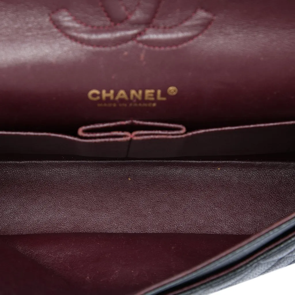 Chanel Medium Classic Caviar Double Flap Black Leather Very good - Model View