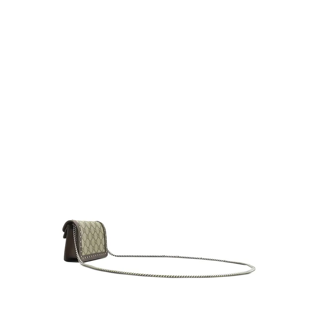 Gucci Mini GG Supreme Studs Dionysus Crossbody Beige Canvas Good - Back View