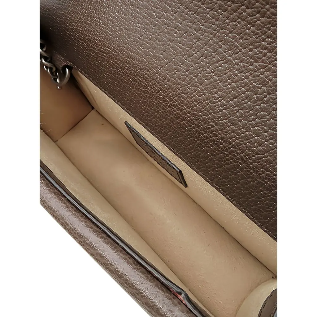 Gucci Mini GG Supreme Studs Dionysus Crossbody Beige Canvas Good - Model View