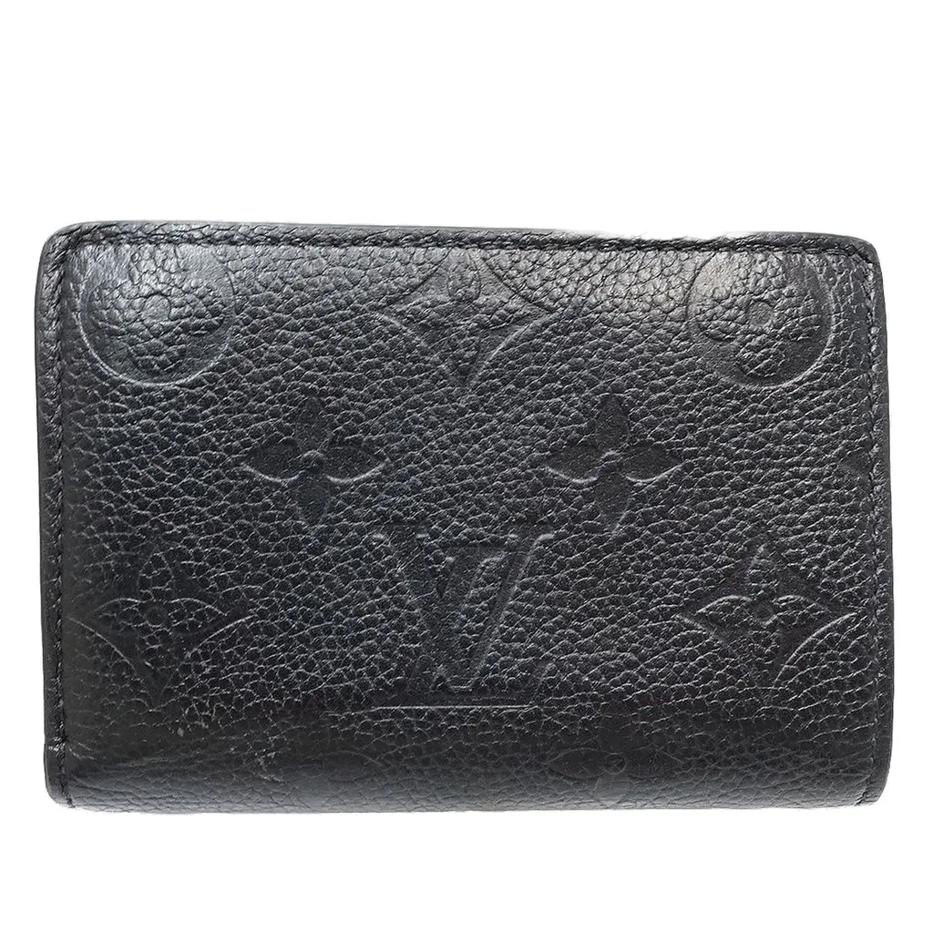 Louis Vuitton Monogram Empreinte Clea Wallet Black Leather Very good - Front View