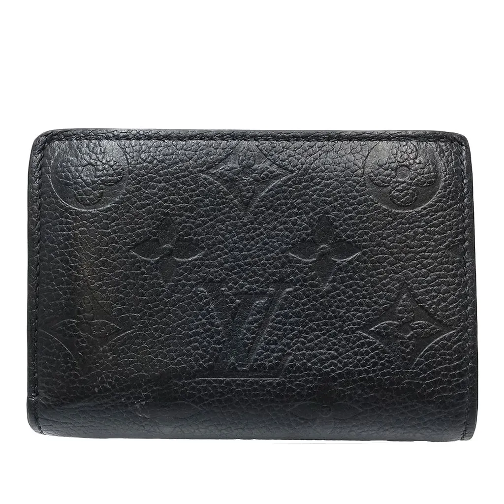 Louis Vuitton Monogram Empreinte Clea Wallet Black Leather Very good - Back View