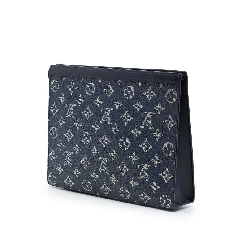Louis Vuitton Chapman Brothers Monogram Savane Pochette Voyage MM Blue Very good - Back View