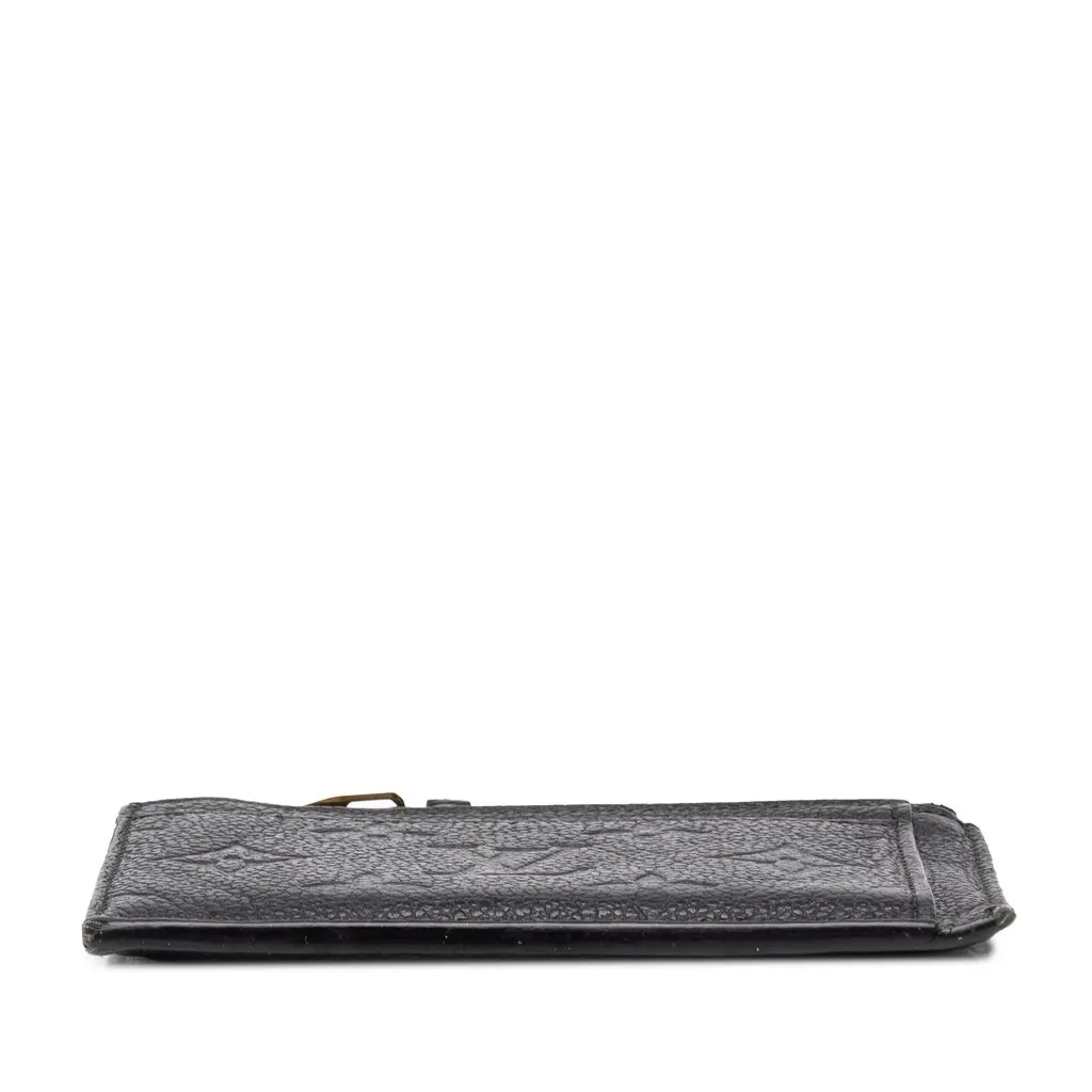 Louis Vuitton Monogram Empreinte Zipped Card Holder Black Leather Good - Inside View
