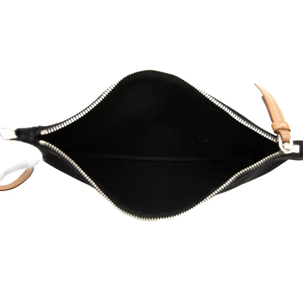 Prada Canvas Canapa Logo Pouch Black Canvas Very good - Model View