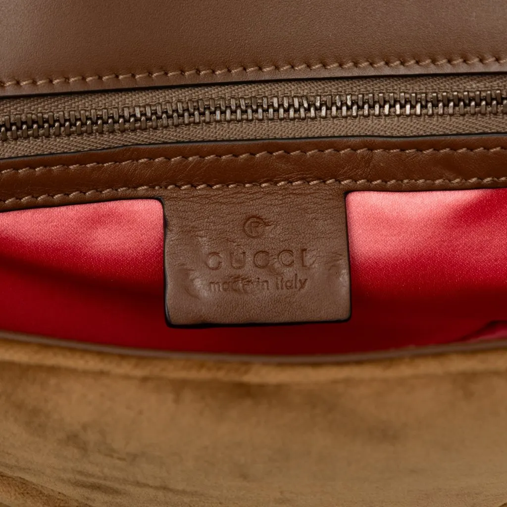 Gucci Medium GG Marmont Matelasse Velvet Shoulder Bag Brown Very good - Box View