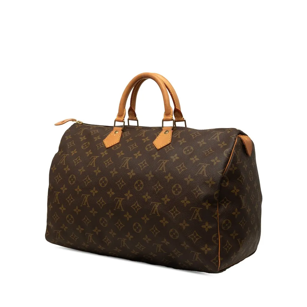 Louis Vuitton Monogram Speedy 40 Brown Canvas Good - Back View