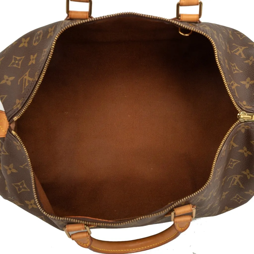 Louis Vuitton Monogram Speedy 40 Brown Canvas Good - Model View