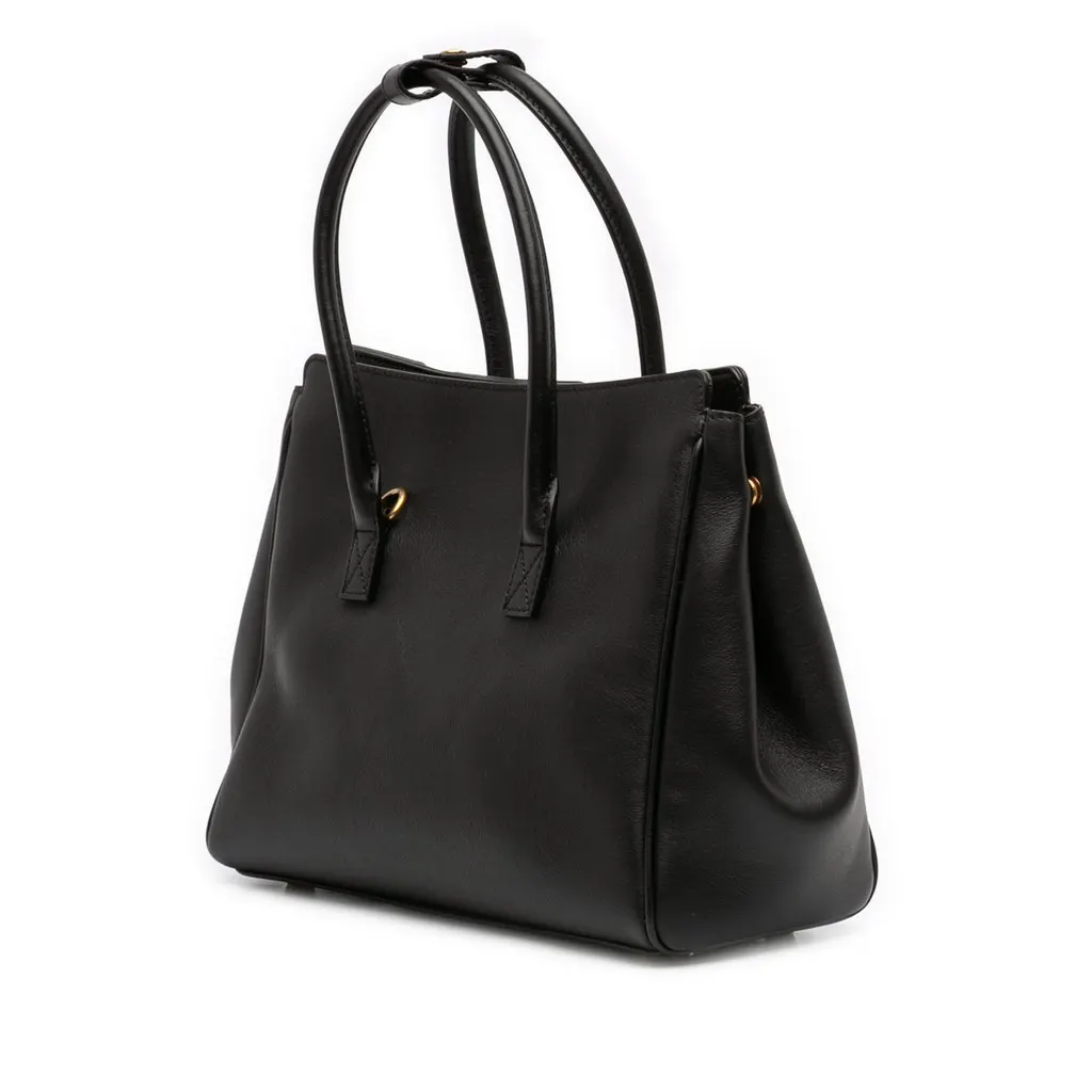 Balenciaga Mini Smooth Calfskin Hampton Carry All Satchel Black Leather Very good - Back View