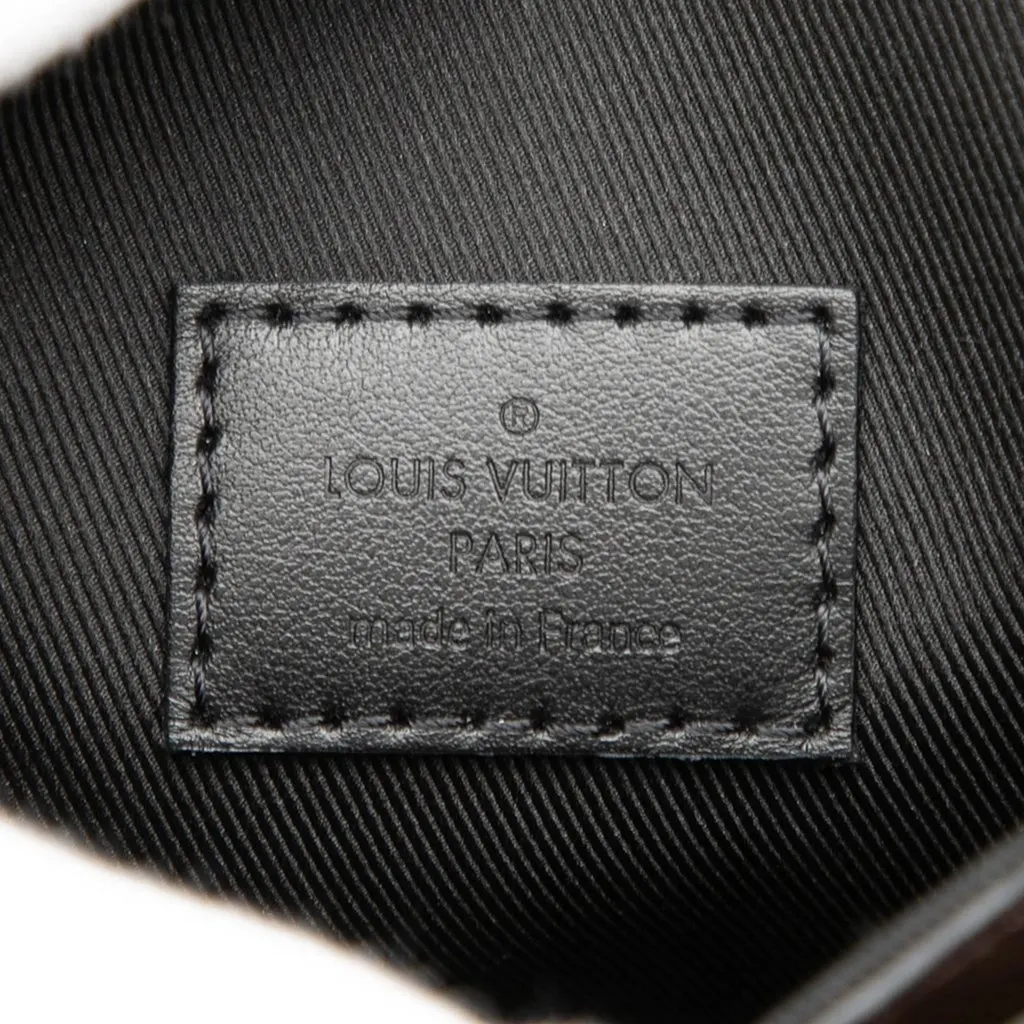 Louis Vuitton Monogram Macassar S Lock Vertical Wearable Crossbody Brown Canvas Very good - Box View