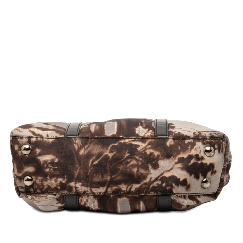 Prada Tessuto Stampato Satchel Brown Very good - Inside View