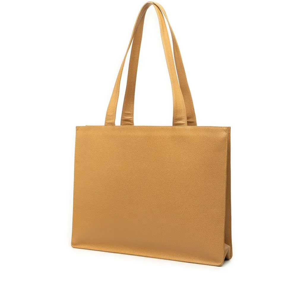 Chanel CC Caviar Timeless Soft Tote Beige Leather Very good - Back View