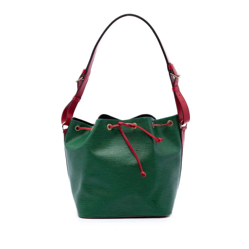 Louis Vuitton Epi Petit Bicolor Noe Green Leather Very good - Front View