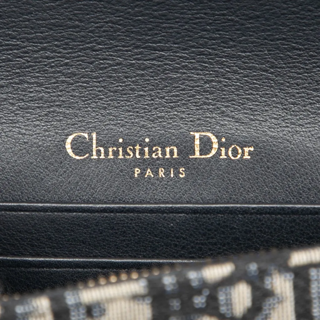 Dior Oblique Canvas Saddle Belt Bag Blue Canvas Very good - Box View