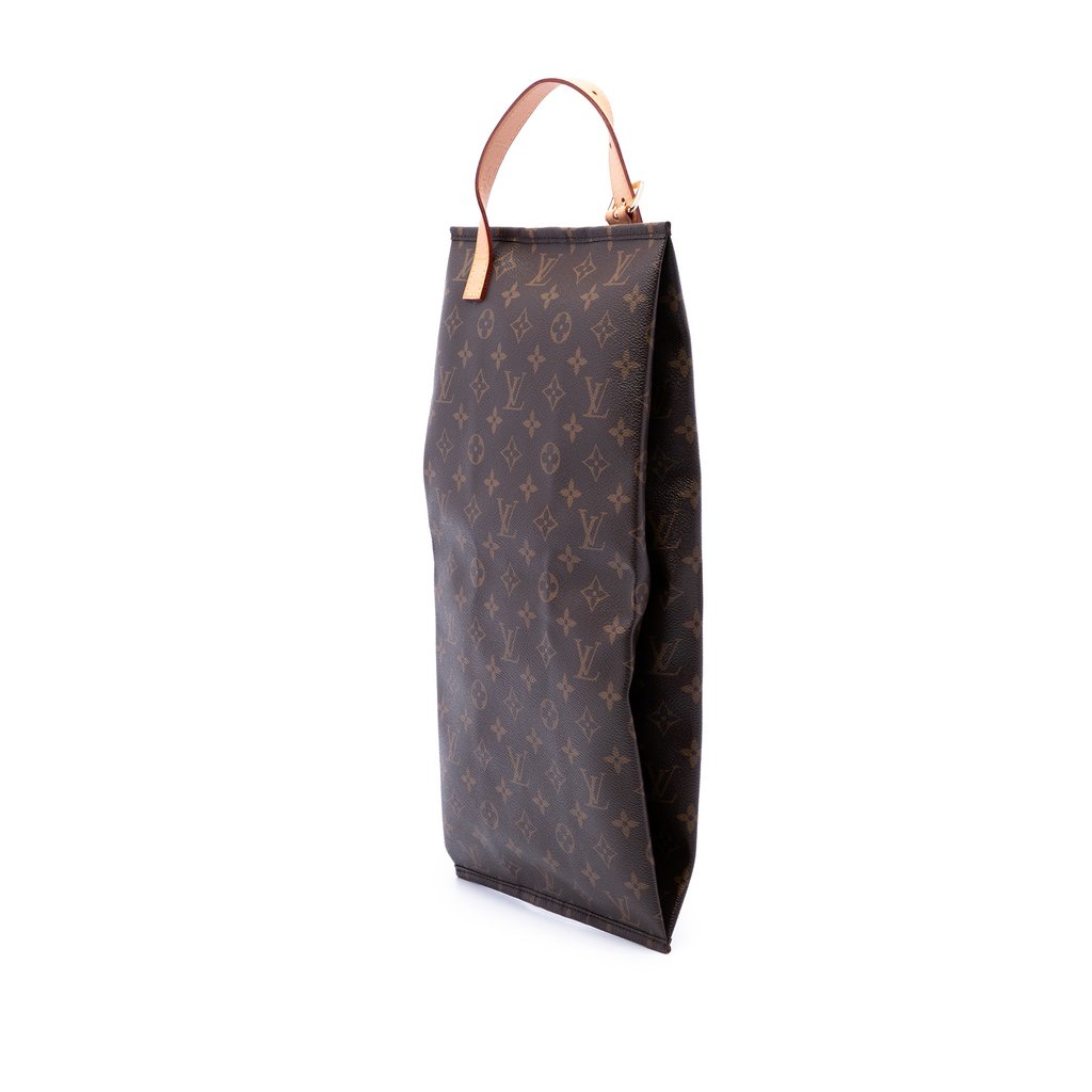 Louis Vuitton Monogram Shoe Pouch Brown Small | Pre-Owned Du