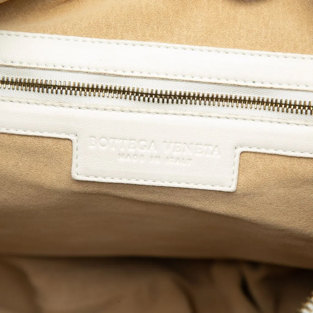 Bottega Veneta Large Nappa Intrecciato Flower Veneta Hobo White Leather Very good - Box View