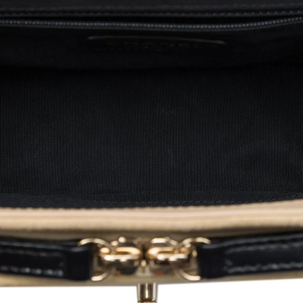 Chanel Medium CC Quilted Suede Business Affinity Flap Beige Leather Very good - Model View