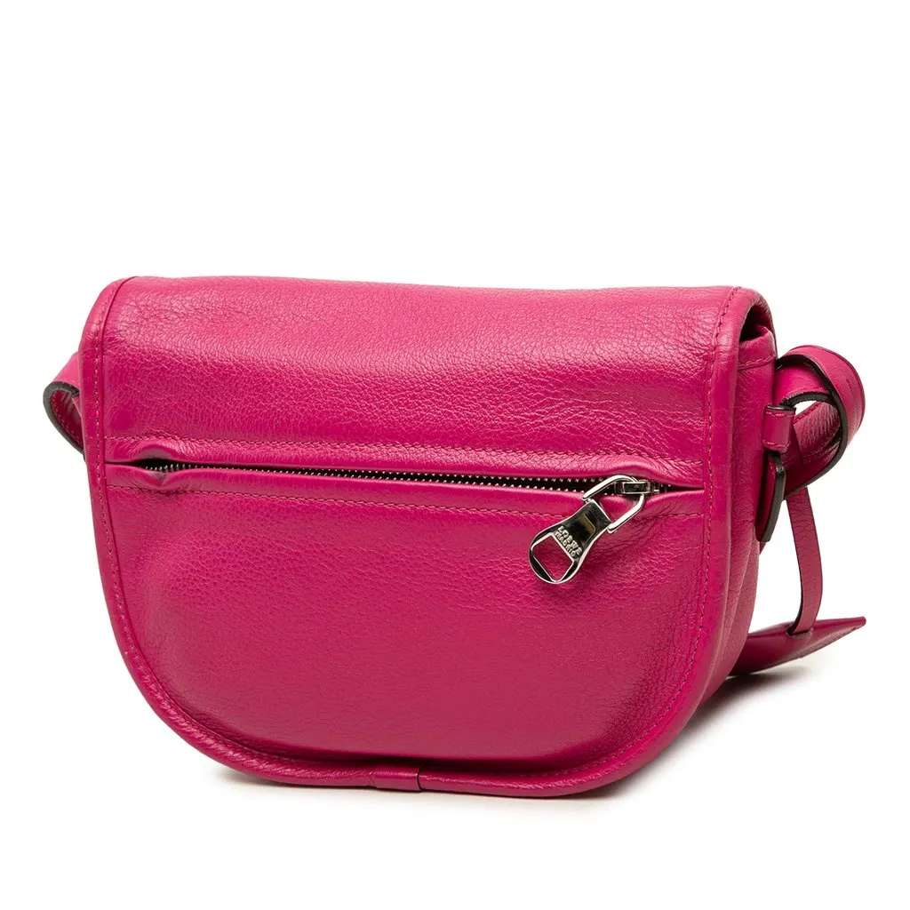 Loewe Leather Heritage Crossbody Pink Leather Good - Back View