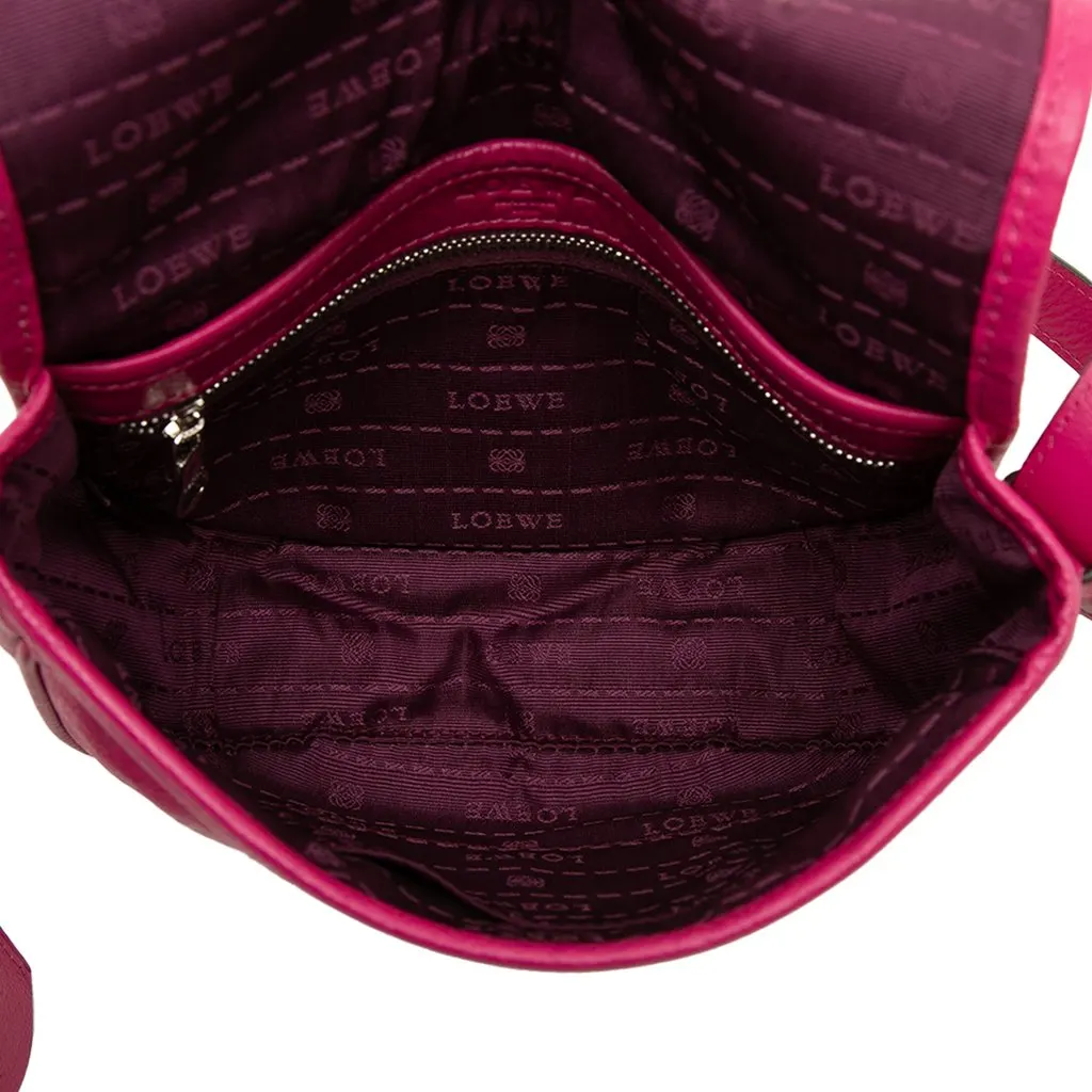Loewe Leather Heritage Crossbody Pink Leather Good - Model View