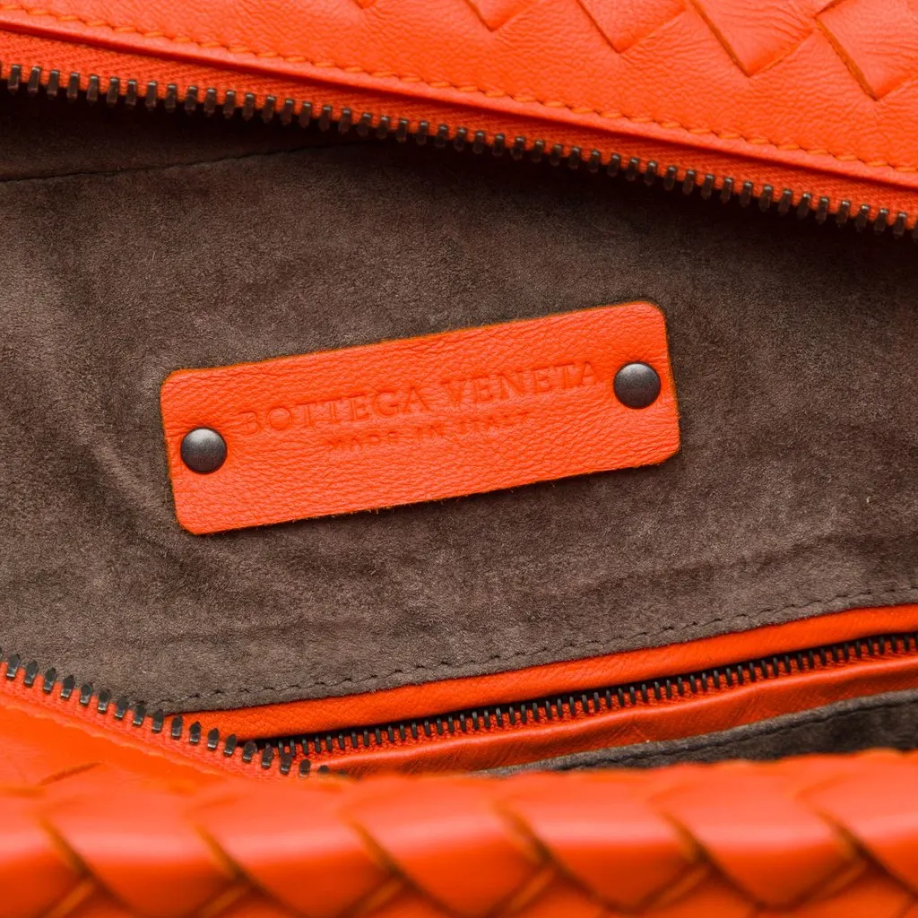 Bottega Veneta Nappa Intrecciato Brick Tote Orange Leather Good - Box View