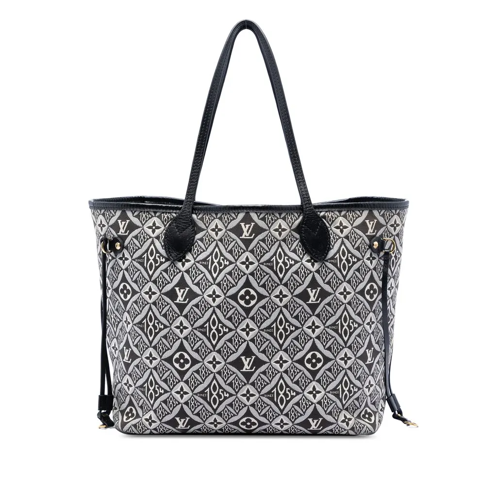 Louis Vuitton Monogram Jacquard Since 1854 Neverfull MM Black Very good - Front View