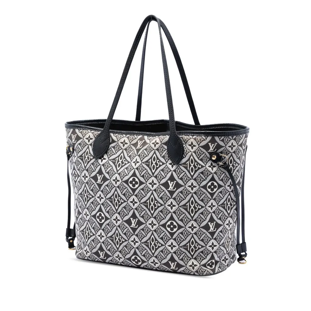 Louis Vuitton Monogram Jacquard Since 1854 Neverfull MM Black Very good - Back View