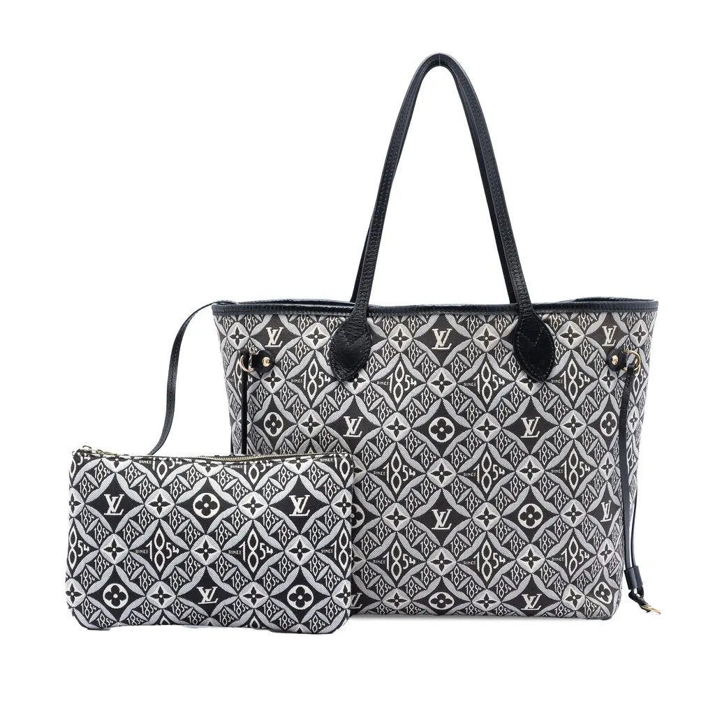 Louis Vuitton Monogram Jacquard Since 1854 Neverfull MM Black Very good - Box View