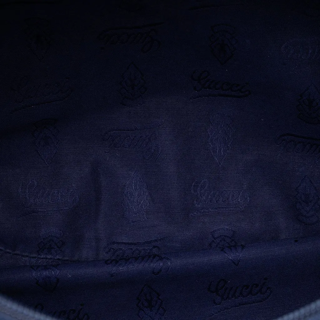 Gucci GG Crystal Hysteria Crest Hobo Blue Very good - Model View