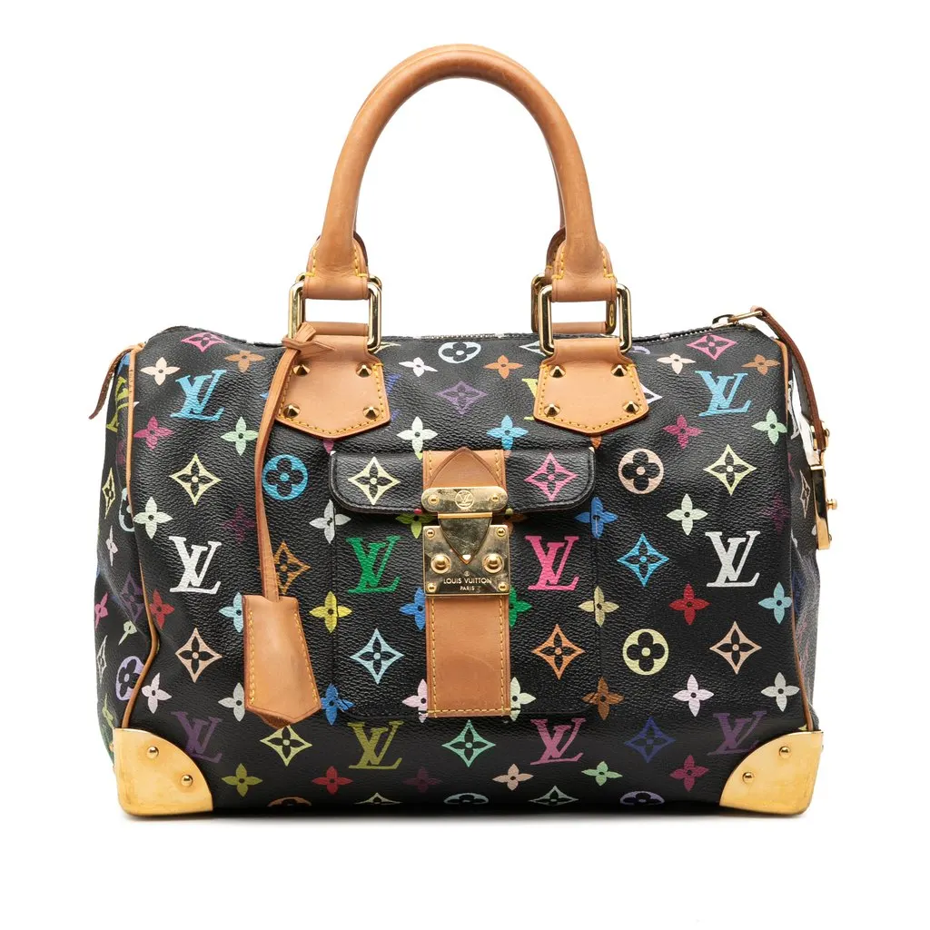Louis Vuitton Monogram Multicolore Speedy 30 Black Very good - Front View