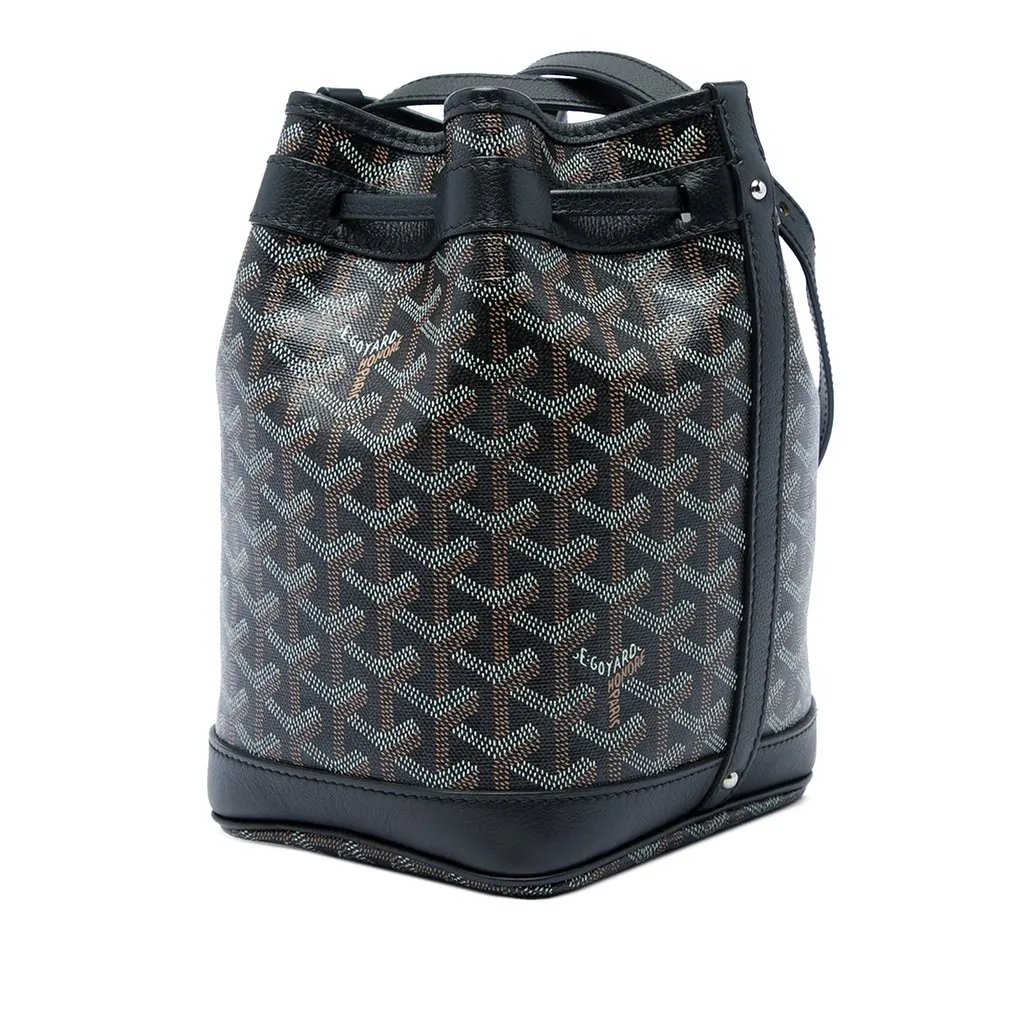 Goyard Goyardine Petit Flot Black Canvas Good - Back View